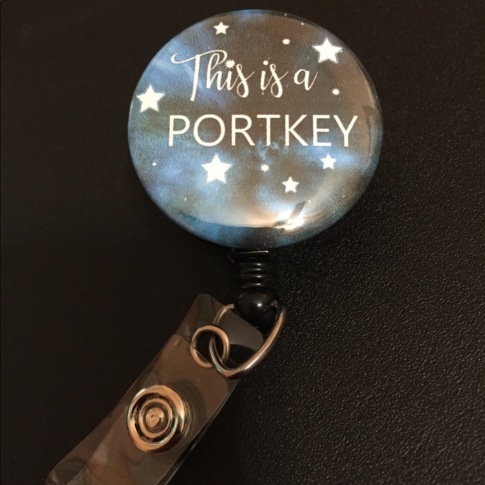 This Is a Portkey Harry Potter Themed Badge Reel
